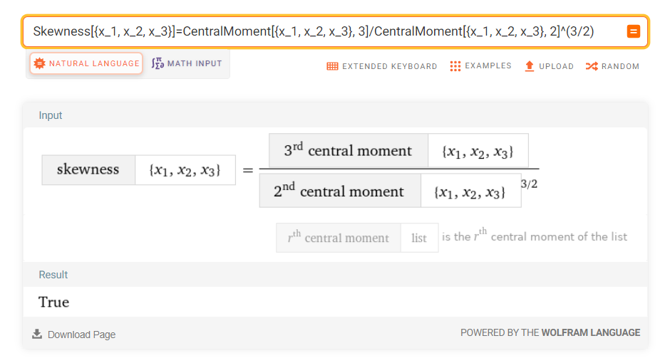 Skewness In Wolfram Alpha Clearly Explained EconMacro